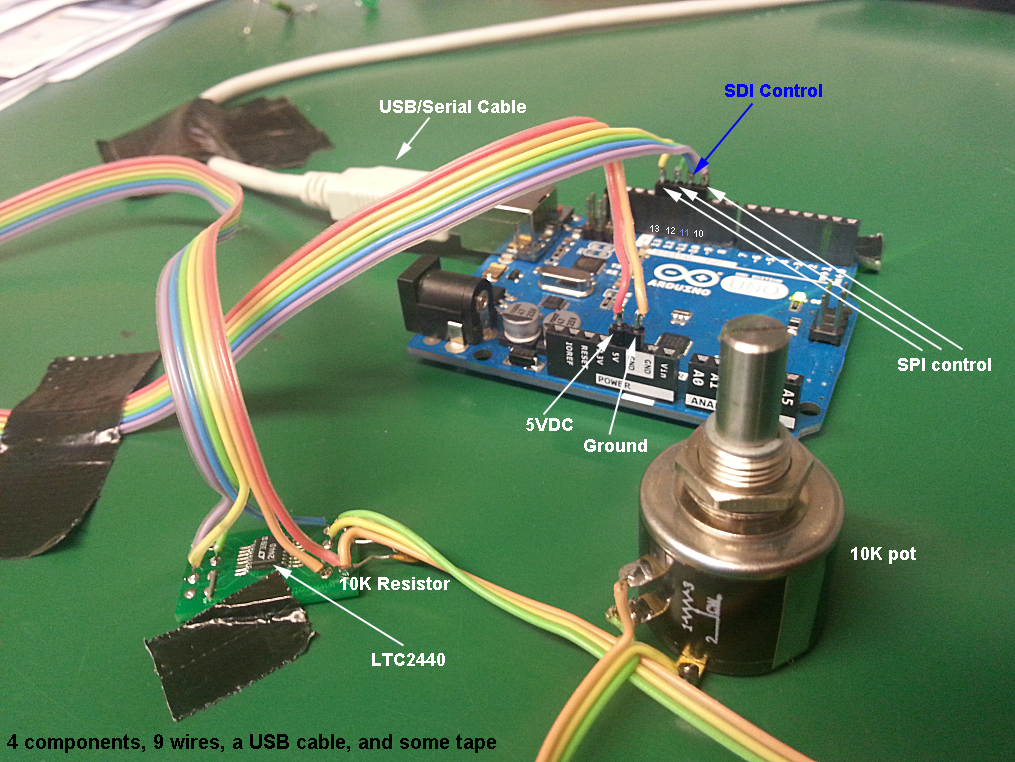 LTC2440 basic, miimum component, circuit
